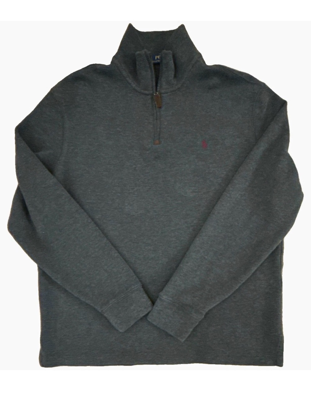 Polo by Ralph Lauren Charcoal Gray Premium High Grade Cotton Sweater, Size L